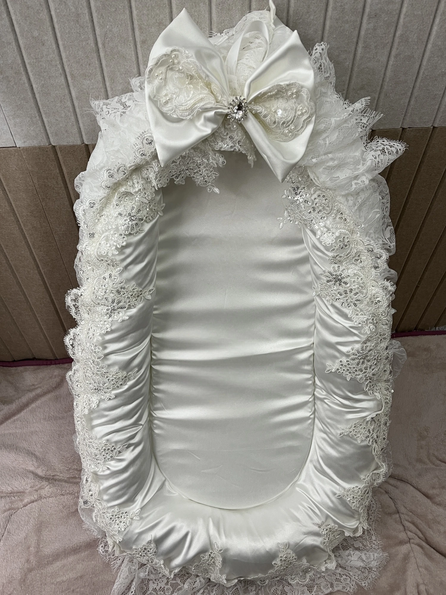 Lit bébé en dentelle CPull luxe floral 024 mois literie portable confortable et sécuritaire pour nouveauné cha