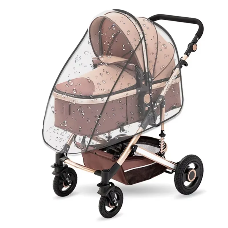 Housse de pluie transparente universelle pour poussette protection Soleil et Vent imperméable respirante facil