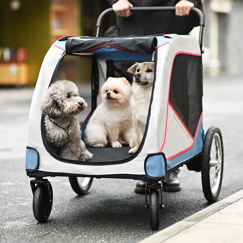 Poussette moderne pour chiens小型设计便携式防水舒适宠物推车高品質折疊式適用小寵物