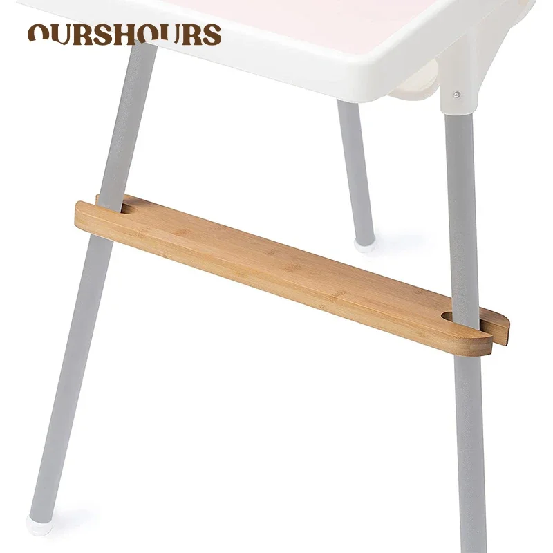 Chaise haute bébé bambou OURSHOURS design moderne reposepieds naturel antidérapant stable accessoires enfants 