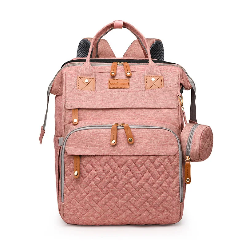 Sac à dos bébé Good Mum rose compartiments multiples portage