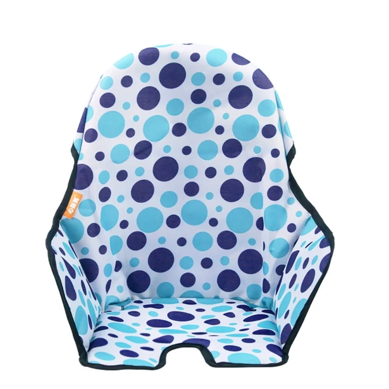 Housse siège bébé confortable coussin chaise haute ergonomique rehausseur sécuritaire motif pois bleu