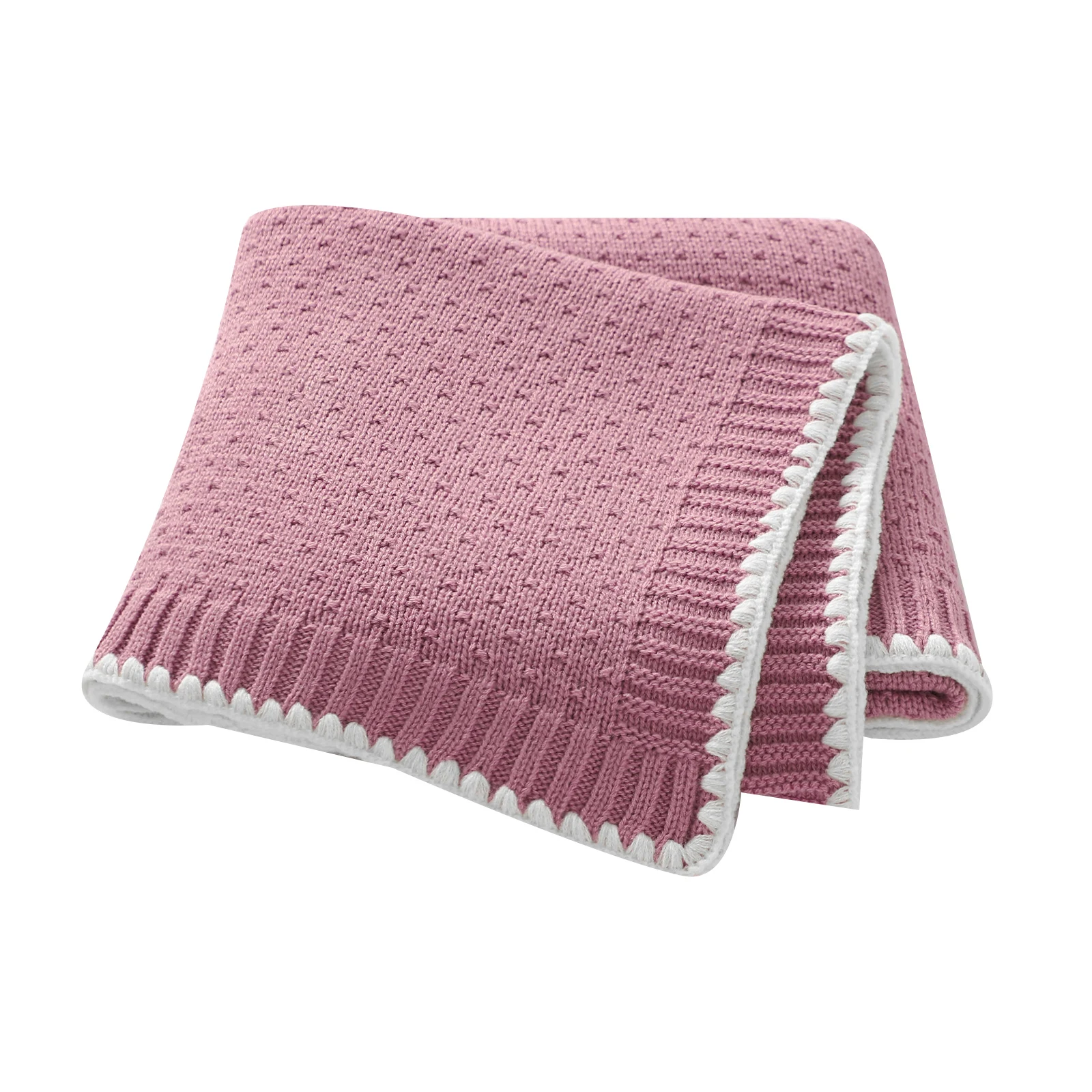Couverture tricotée pour nouveauné 90x70 cm douce et cosy idéale pour