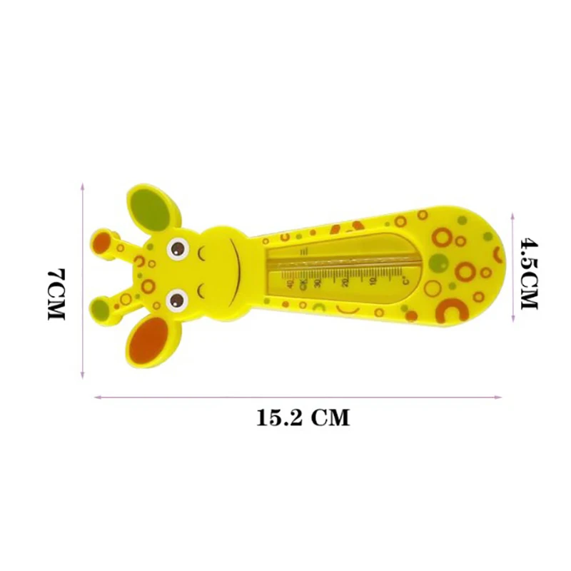 Thermomètre d'eau pour bébé baignoire piscine de sécurité numérique girafe jaune non toxique 1pcs