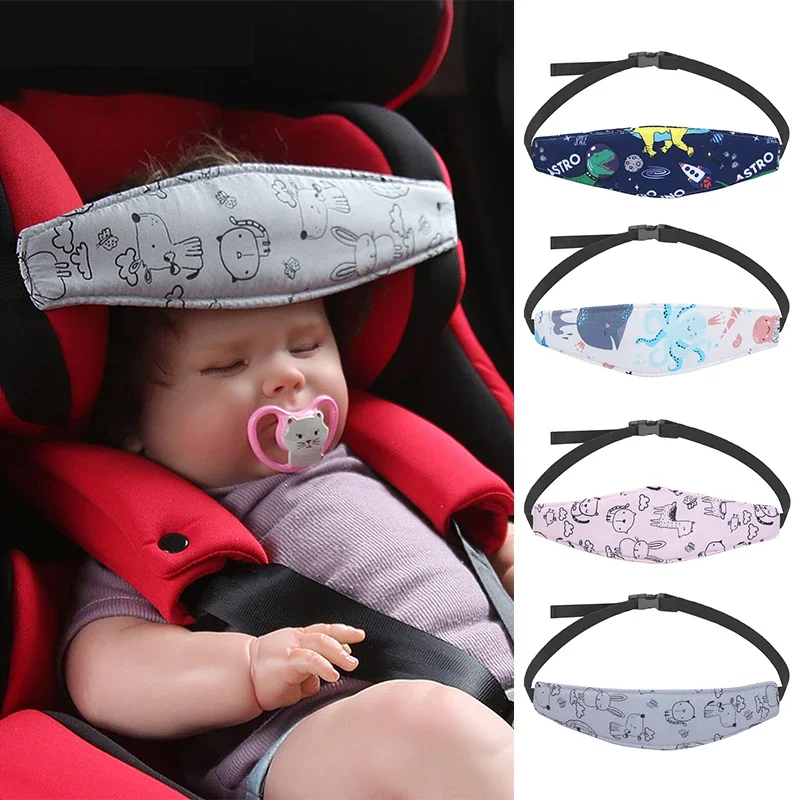 Support de tête de siège auto pour bébé ceinture de fixation de poussette oreiller de sécurité réglable positi