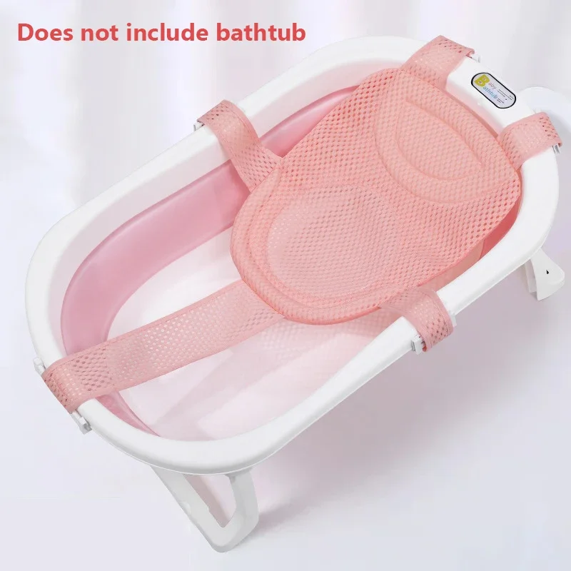 Support de bain en filet pour bébé coussin antidérapant tapis de baignoire pliable oreiller de baignoire pour 