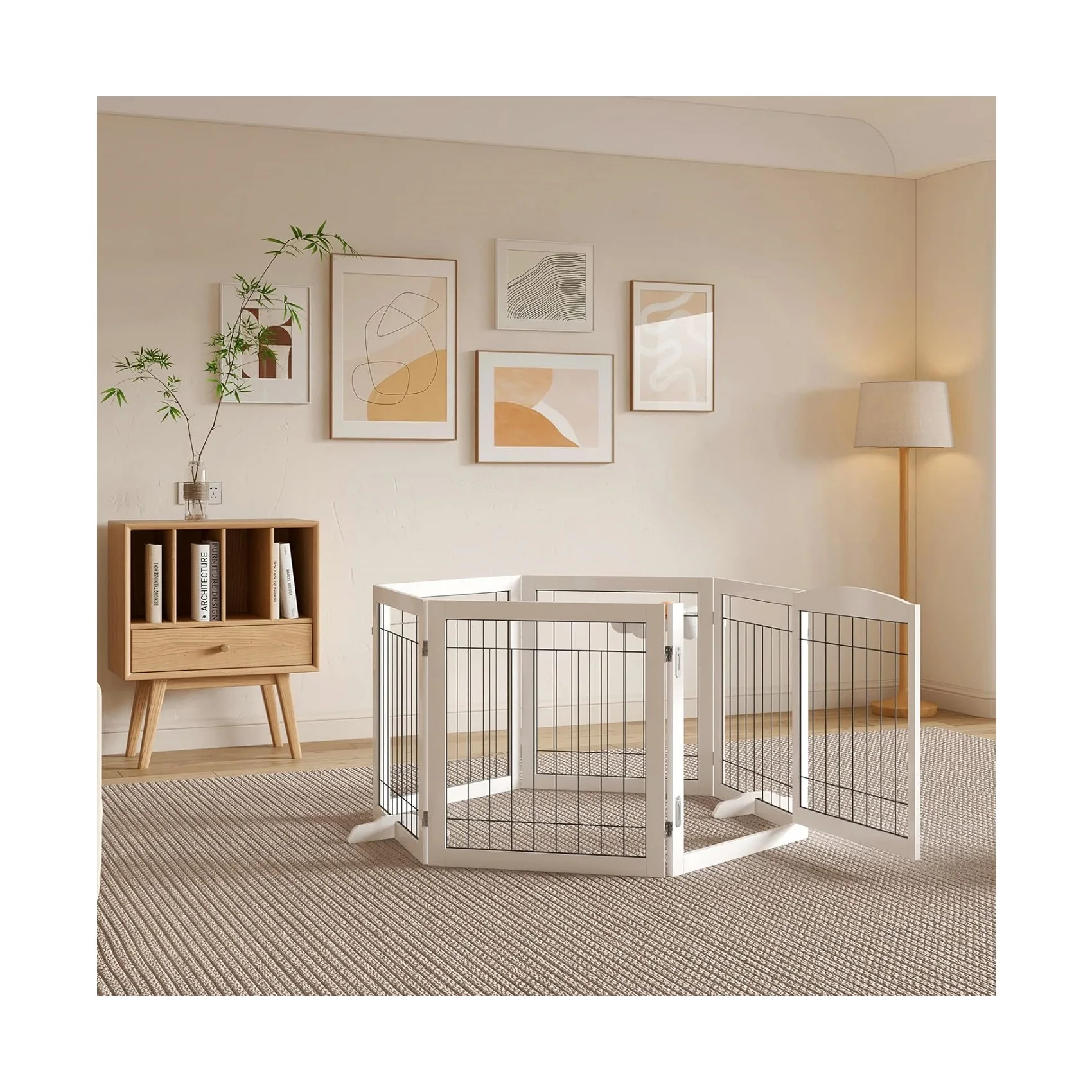 Parc bébé en bois et métal playpen intérieur sécurisé design moderne