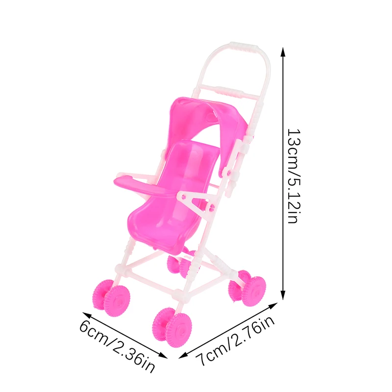 Poussette jouet pour poupées en plastique accessoire de jeu imagination