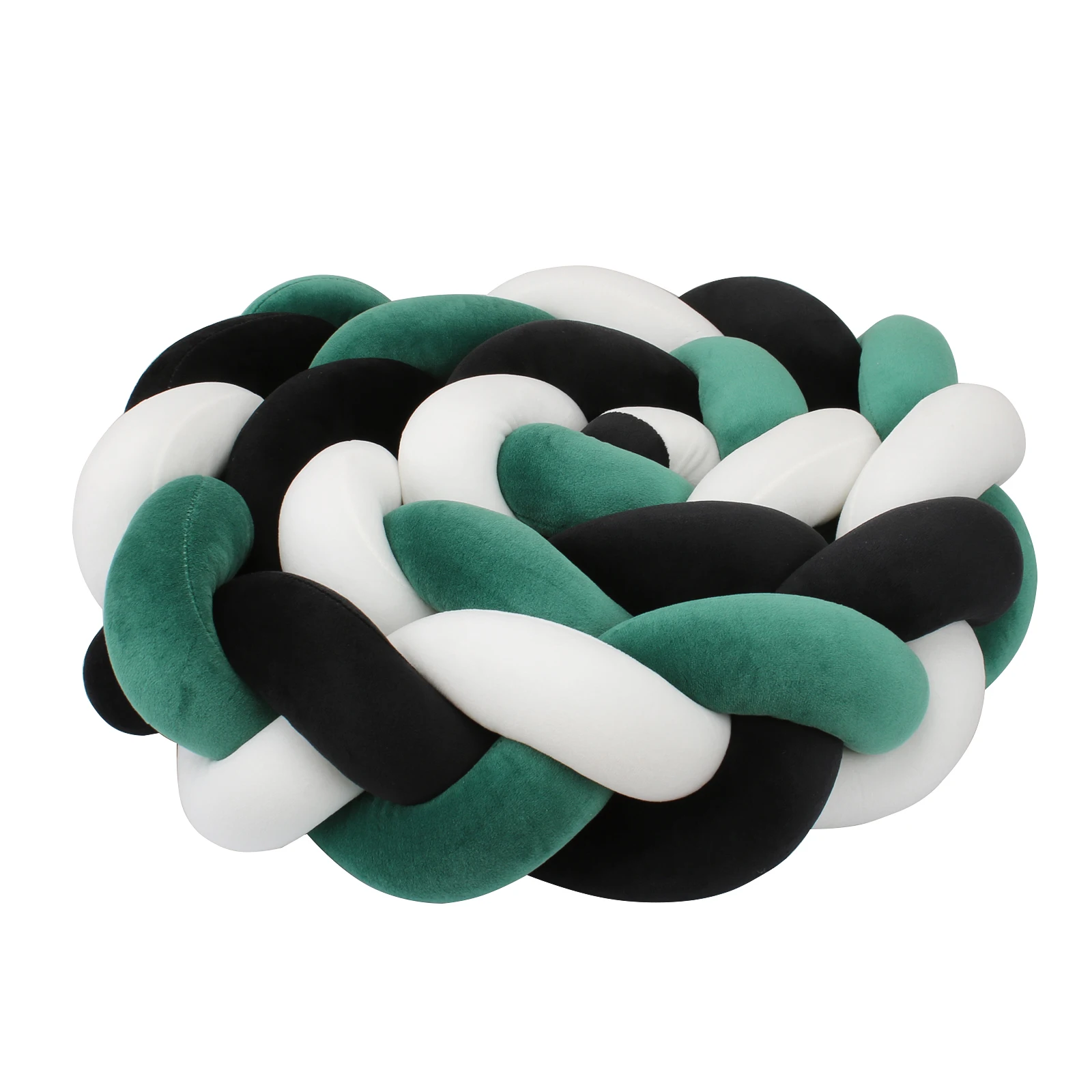 Coussin PareChocs Lit Bébé Tressé Multicolore Doux et Sécuritaire Décoration Chambre bébé