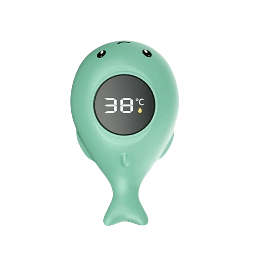 Thermomètre corporel pour bébé design baleine écran numérique matériau ABS usage quotidien sécurité soins bébé