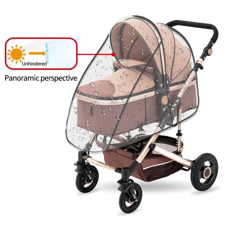 Housse de pluie universelle étanche pour landau, accessoires de poussette pour bébé, bouclier anti-poussière T