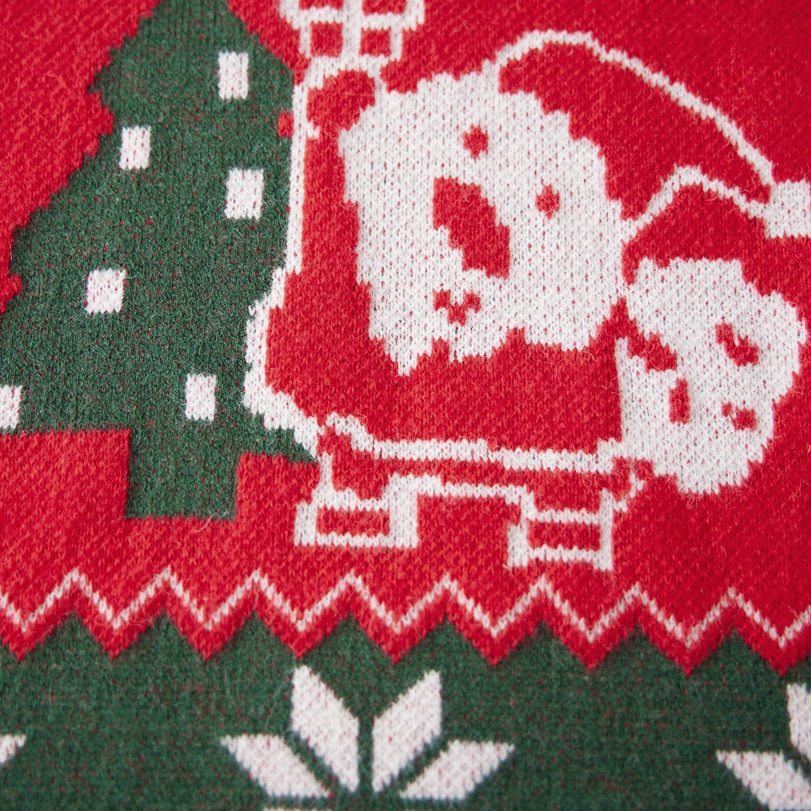 Pull d'hiver parentenfant Xingqing Noël arbre renne motif col rond