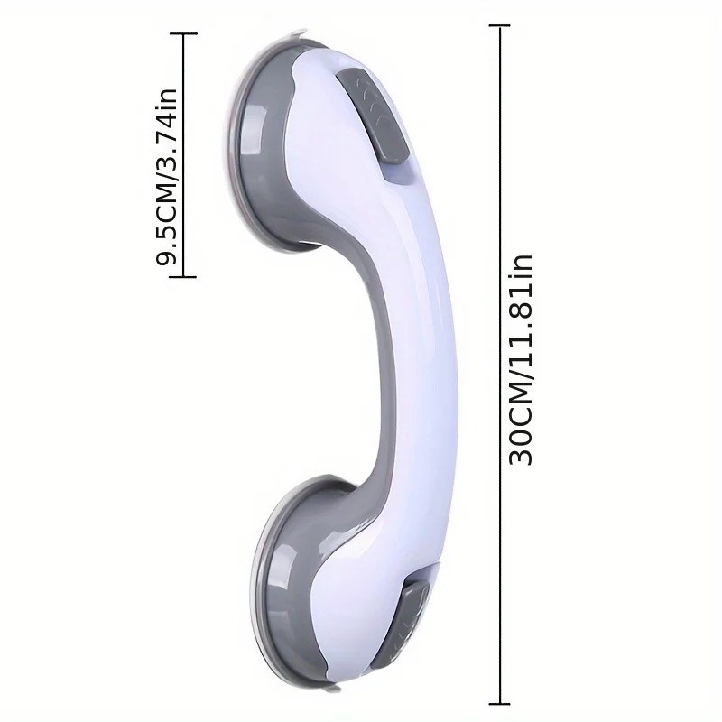 Support de salle de bain en plastique blanc ergonomique barre d'appui