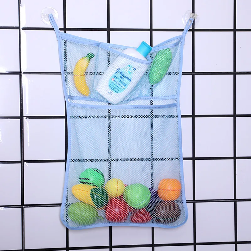 Organisateur de bain pour bébé en maille avec suceurs puissants sac à