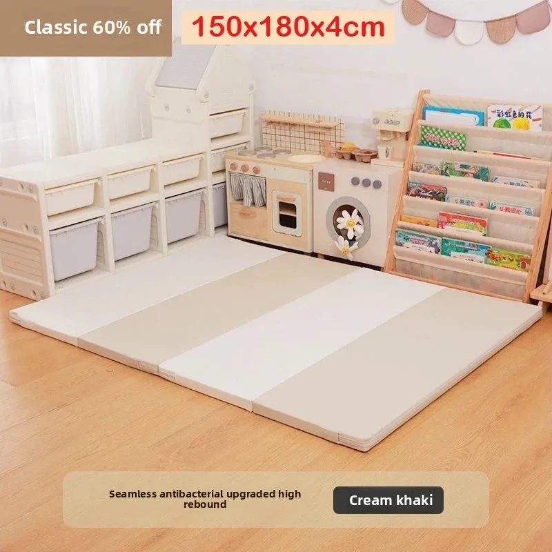 Tapis de jeu bébé épais 4 cm XPE non toxique PU tapis de gymnastique