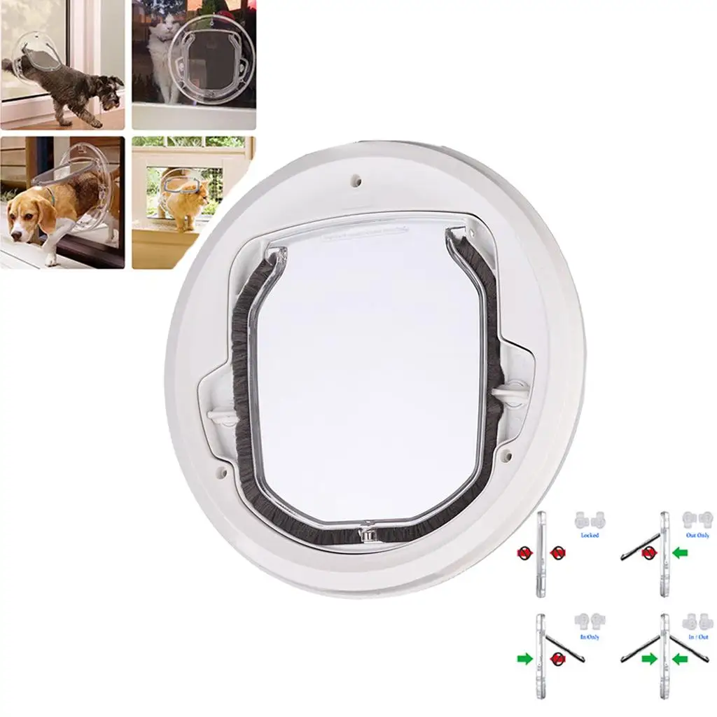 Porte à rabat pour animaux de compagnie fenêtre en verre design moderne