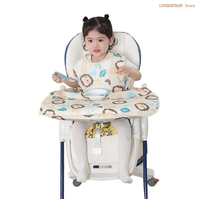 Chaise de repas bébé avec tablier lion design imperméable confortable Platube
