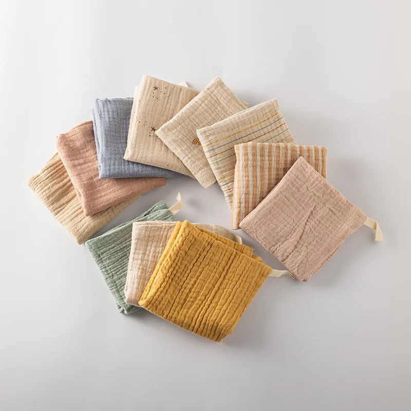 Ensemble de serviettes bébé en mousseline coton doux 5 pièces multiusages bain mains visage bavoirs lingettes 