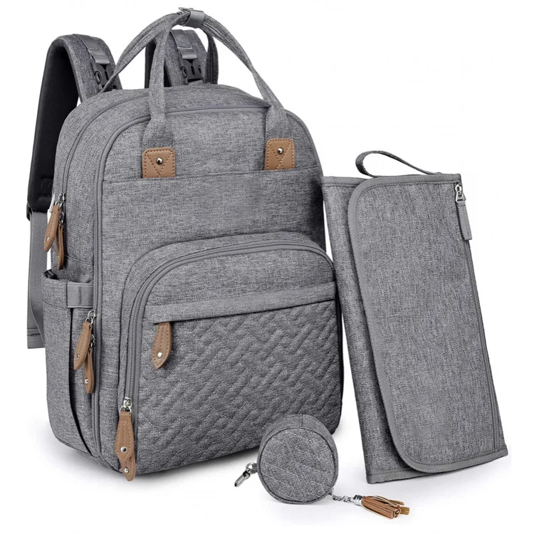Sac à dos multifonctionnel PANGDUpun 3 pièces grande capacité étanche sac à langer pour bébé Style moderne et 