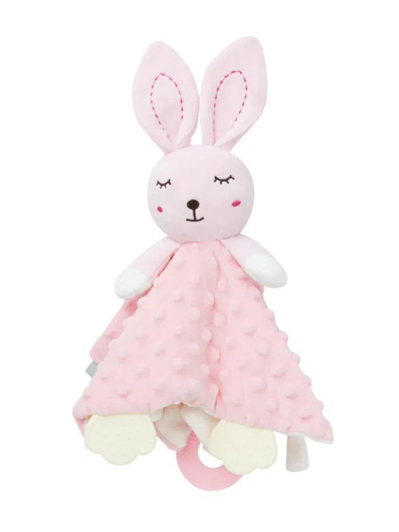 Doudou Lapin en Peluche Douce pour Bébé NouveauNé Jouet de Réconfort Accessoire de Confort Éveil et Sécurité