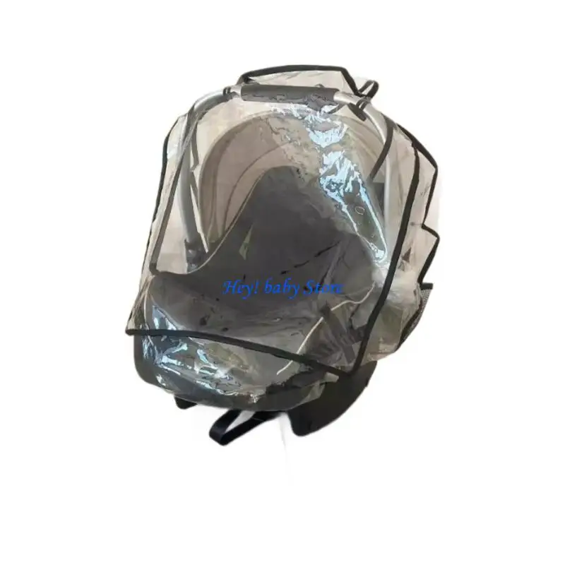 Couverture transparente antipluie pour siège auto bébé protection imperméable facile à installer design épuré 