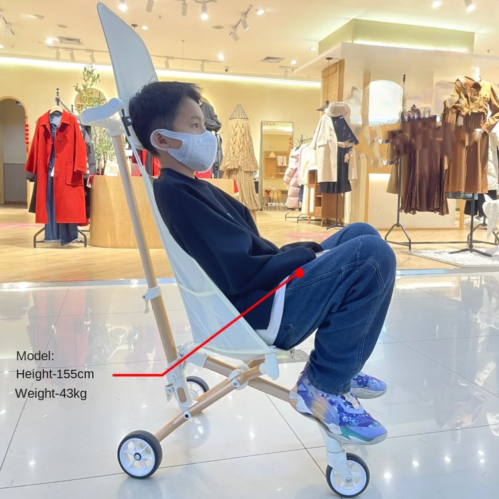 Poussette de voyage légère confortable pliable à 4 roues pour bébé 18
