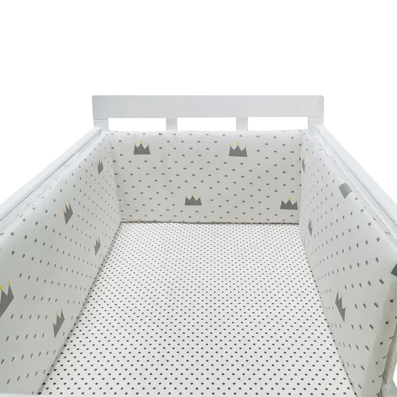 Tour de lit bébé Chichonera protecteur lit coton motifs couronnes pois sécurité confort nursery