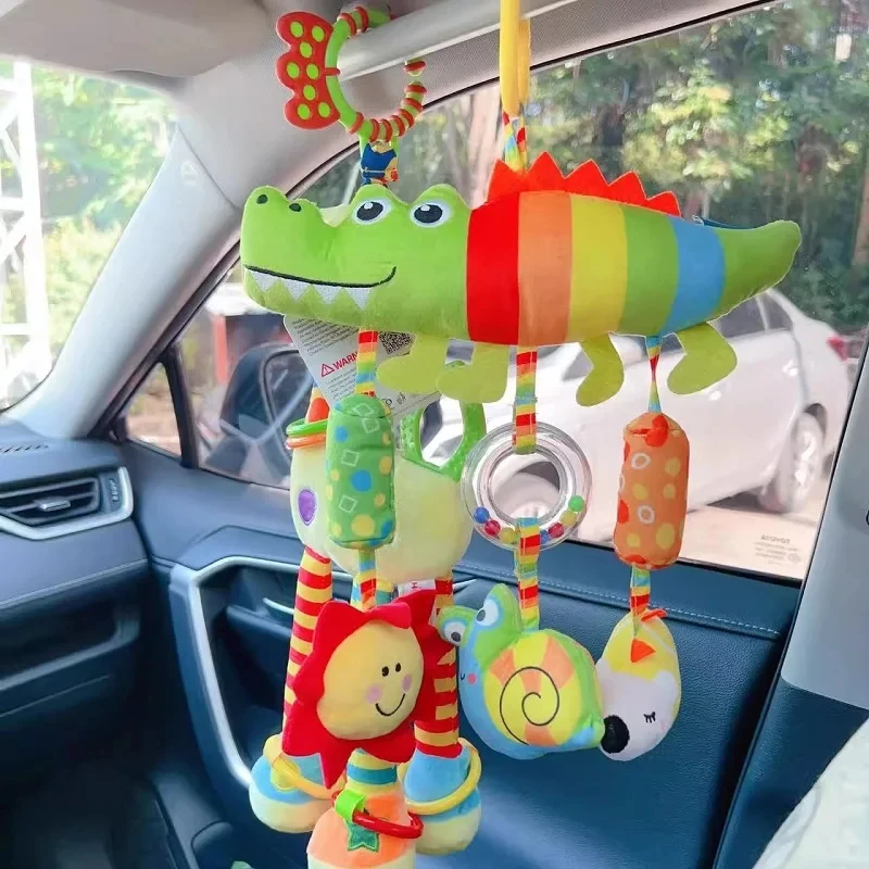 Siège auto bébé jouet hochet suspendu arcenciel peluche poussette 012 mois jouets bébé confort sécurité style 