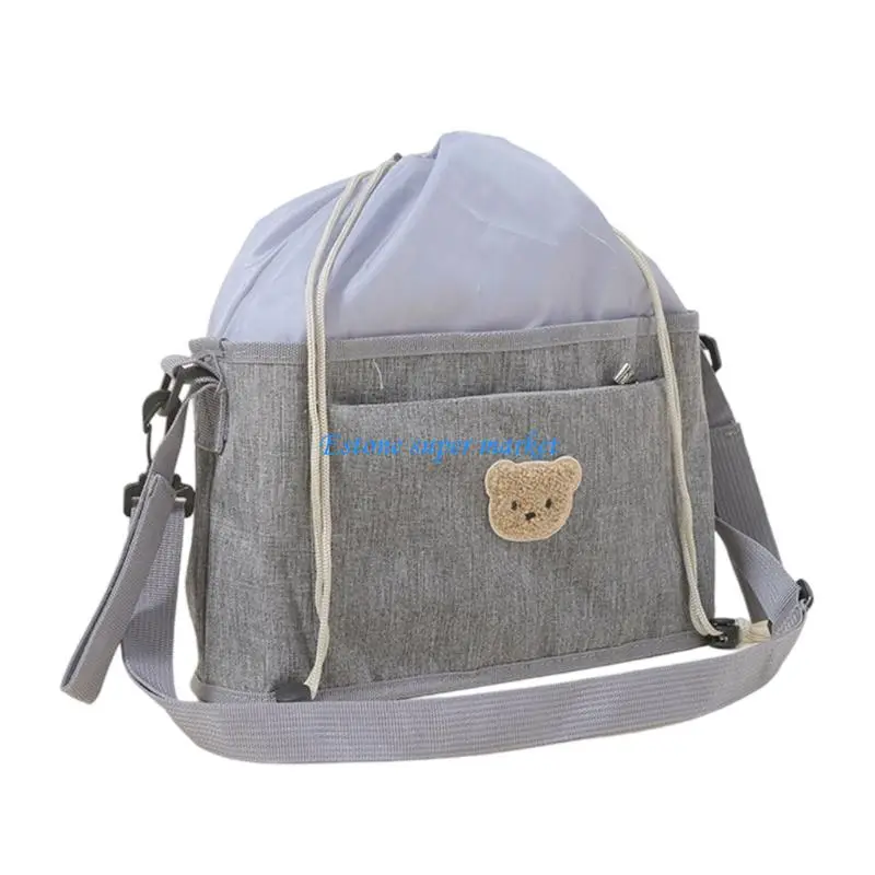 Organisateur poussette sac à dos bébé motif ours dessin animé portable