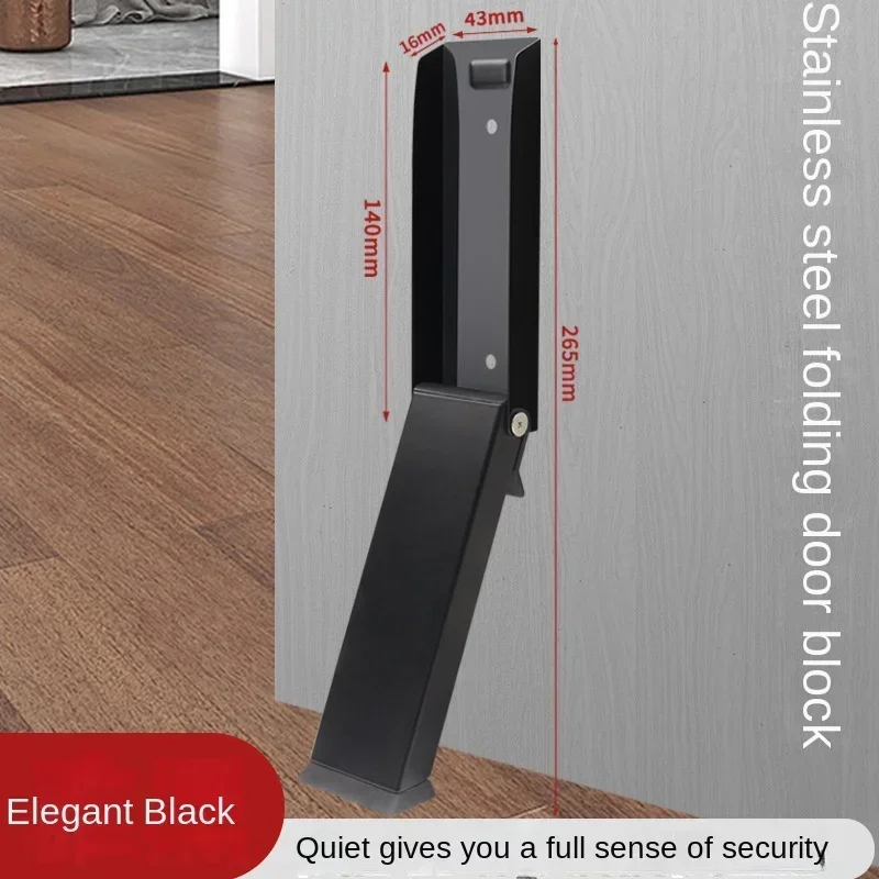 Butoir de porte pliant en acier inoxydable sécurité domestique anticollision design moderne facile à utiliser 