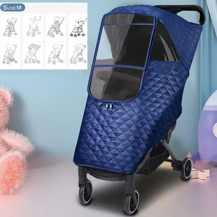 Couverture de pluie universelle imperméable et épaisse pour poussettes protection thermique contre le vent et 