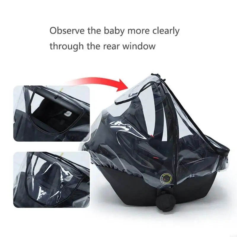 Couverture de pluie transparente pour portebébé protection contre les