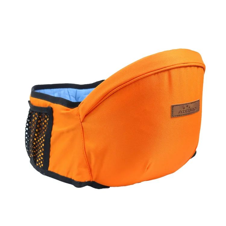 Portebébé ATESEO en tissu nylon mesh orange bleu pastel pour portage confortable bébé 02 ans accessoire pousse