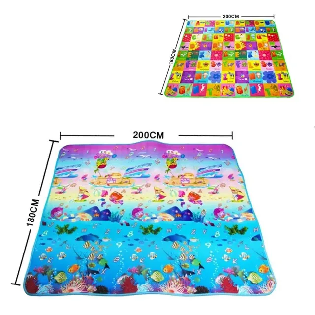 Tapis de jeu bébé en mousse Eva puzzle éducatif design ocean letters