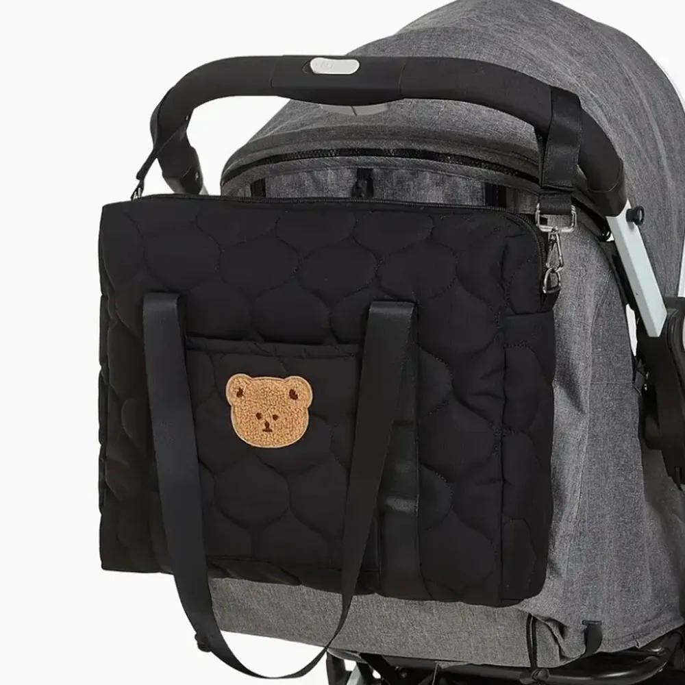 Sac à langer style ours matelassé sac de change portable poussette