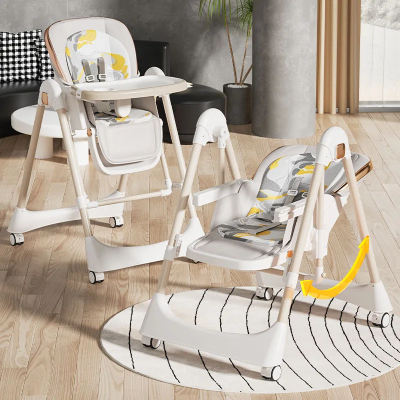 Chaise bébé multifonction salle à manger bascule ajustable hauteur reposepieds sécurité design moderne