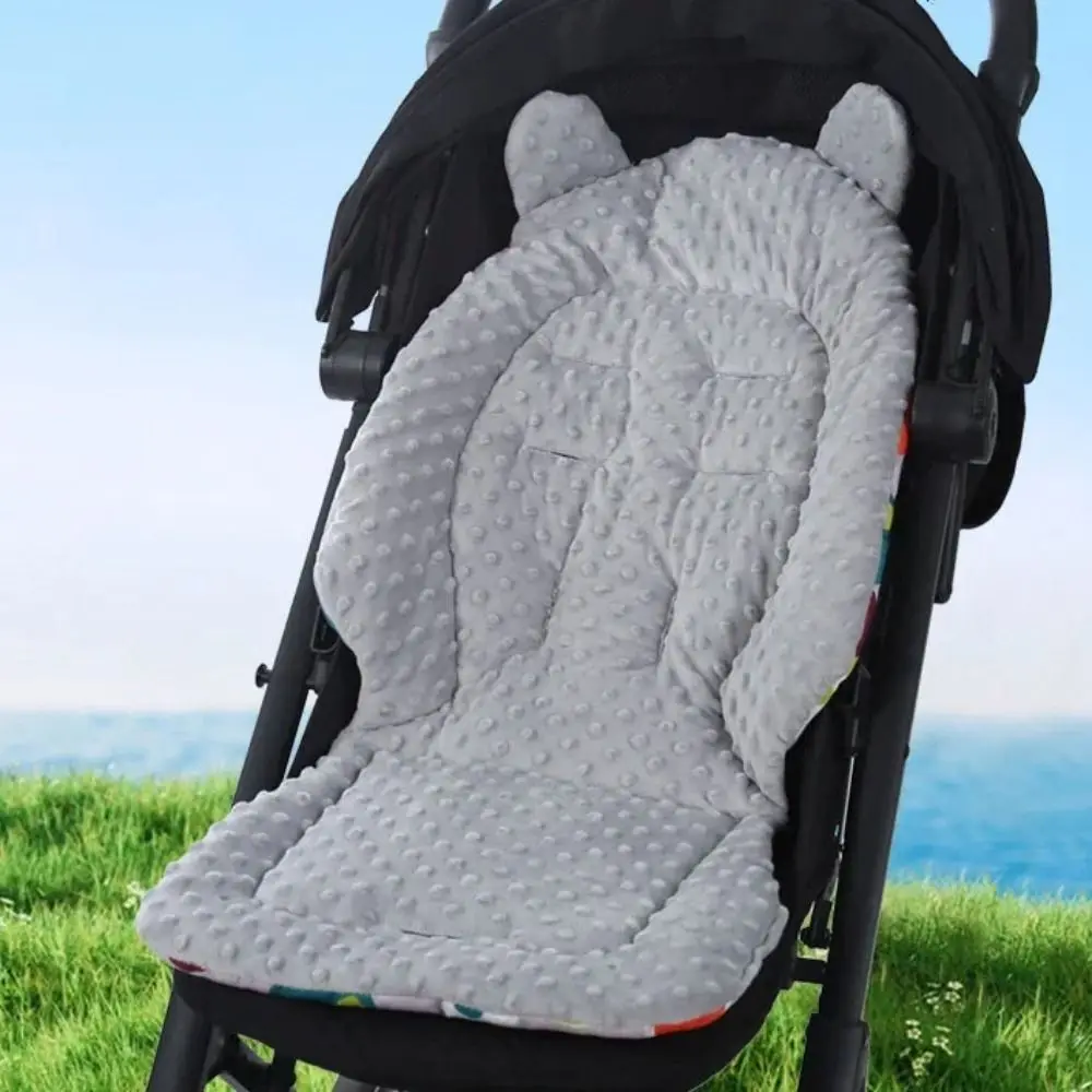 Coussin de poussette en polyester doux moelleux avec oreilles d'animaux design moderne confort bébé accessoire