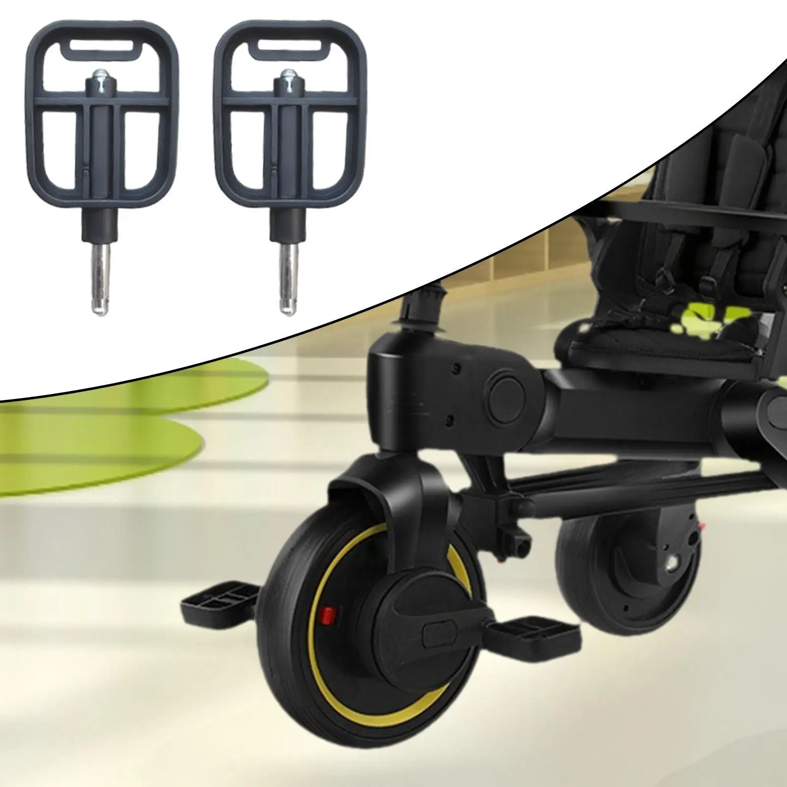 Pédale tricycle poussette enfants adapter fixation antidérapant