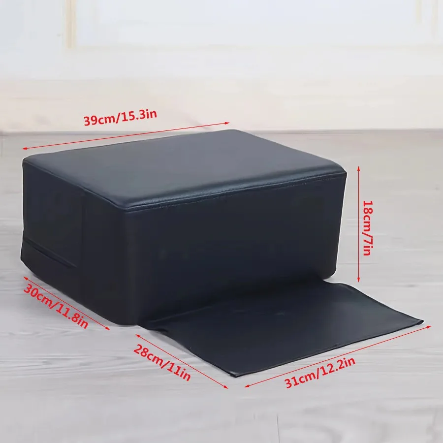 Tabouret de coiffure pour enfants en cuir PU siège rehausseur tabouret de haircut bébé design moderne facile à