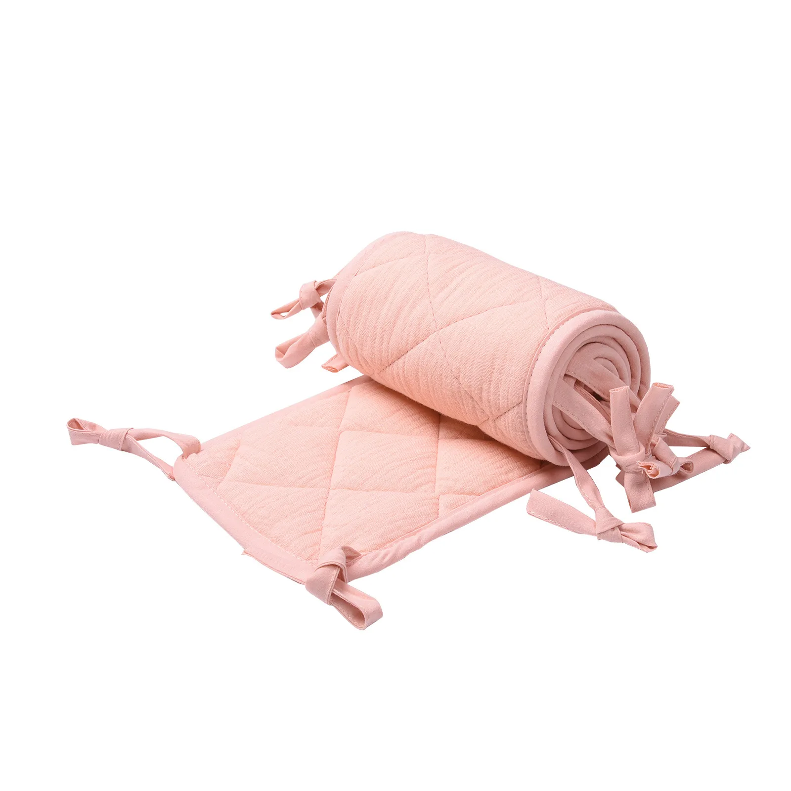Coussin de sol en coton doux pour bébé matelas de jeu réversible protection douce pour les chutes rose pâle co