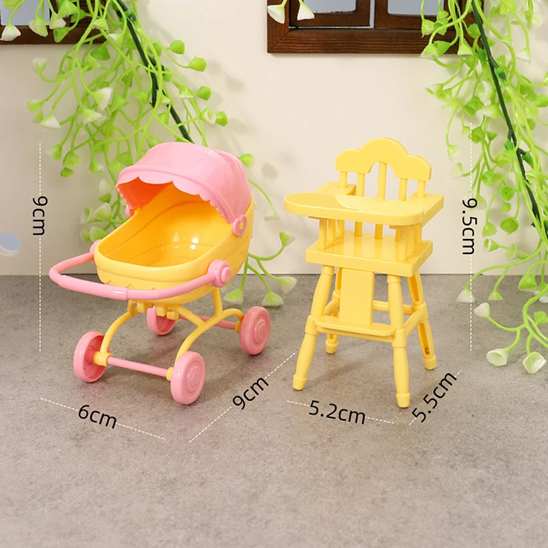 Simulation poussette enfant jeu de rôle 1 ensemble Mini bébé pour poupée poussette chariot enfants Tables à ma