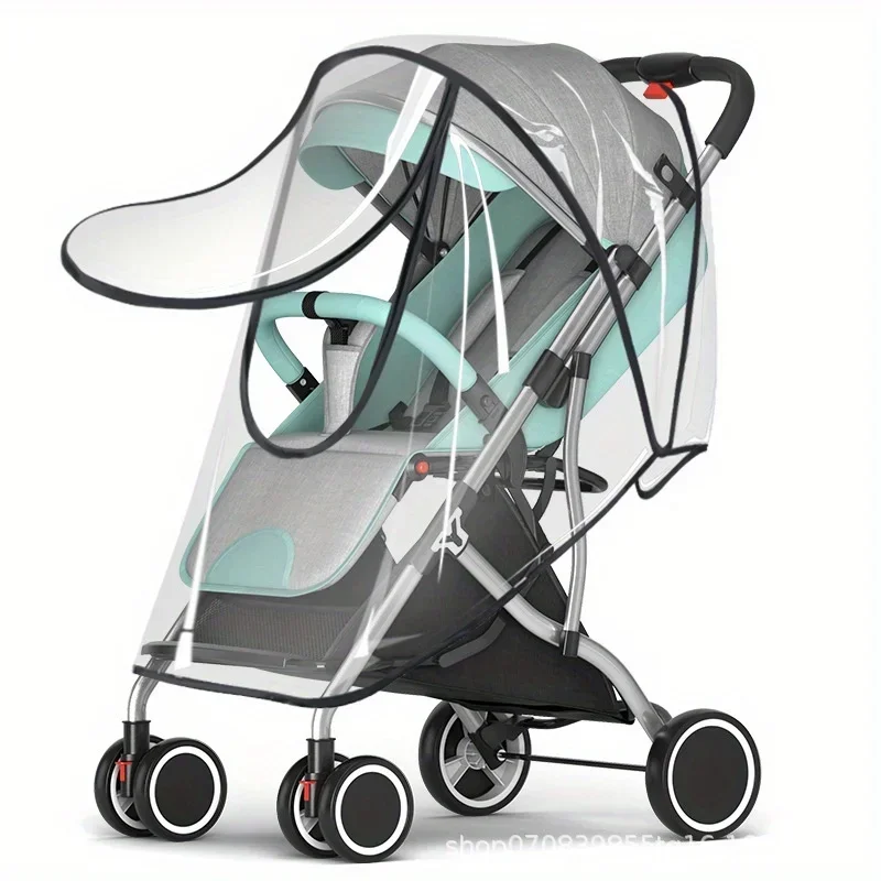 Housse de pluie universelle pour poussette paresoleil transparent et respirant accessoire imperméable