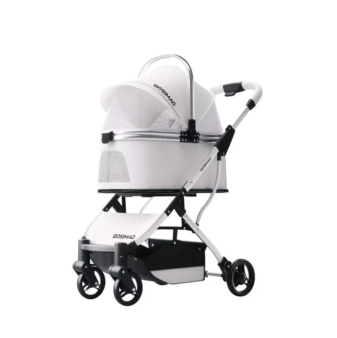 Poussette bébé BOSIMAO design moderne aluminium mesh respire Protecteur UV pliable