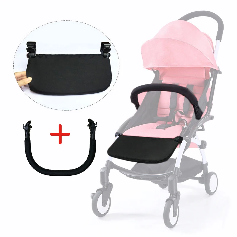 Accessoire poussette plateau support bébé jouets collations tissu noir
