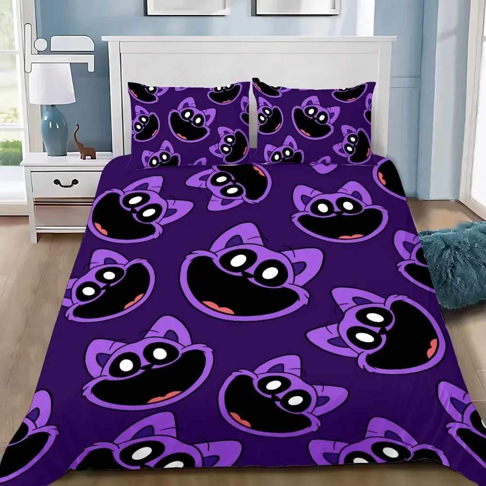 Housse de couette dessin animé biches souriantes taie d'oreiller ensemble de literie enfant garçon fille chamb