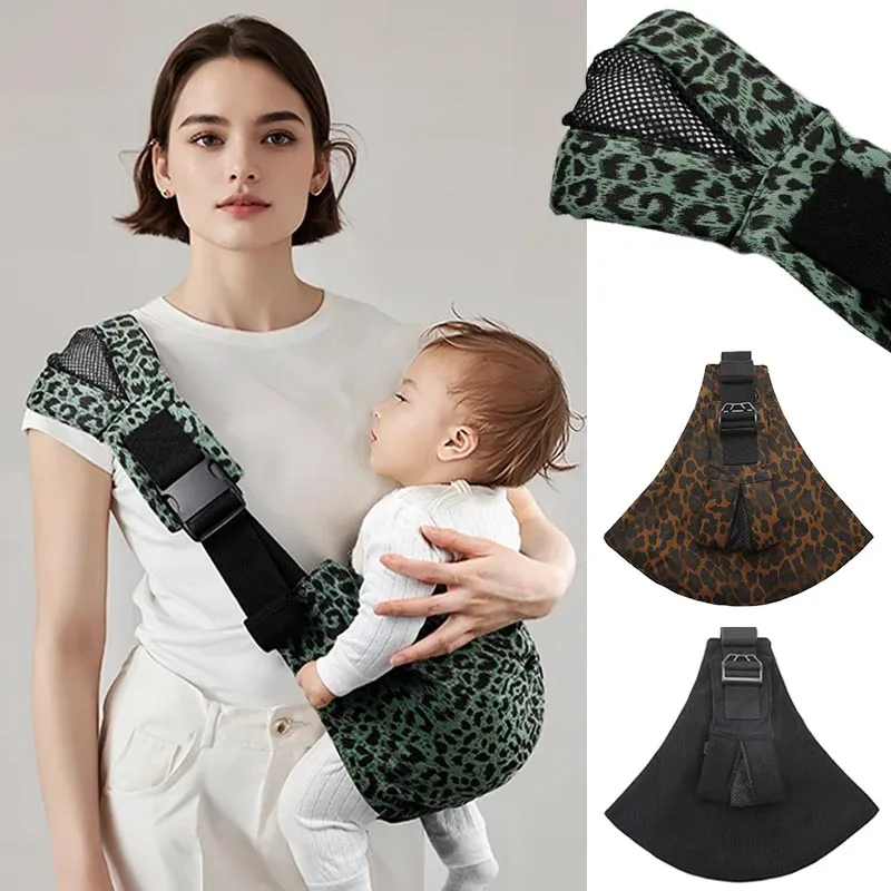 Portebébé à large bandoulière sécurité motif rétro portable coton doux