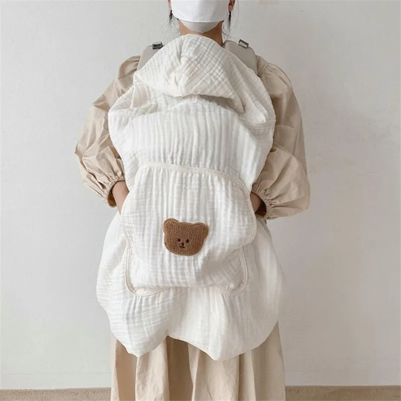 Couverture de poussette en mousseline pour bébé, lange d'emmaillotage