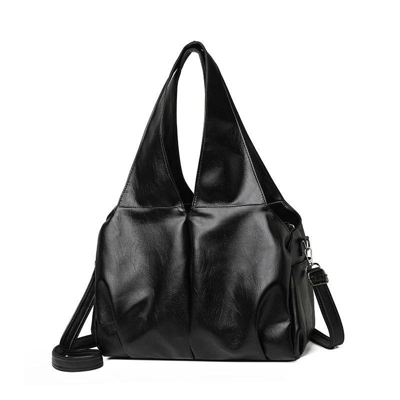 Sac fourretout en cuir PU souple design moderne porté épaule grandes dimensions intérieur compartiments idéal 