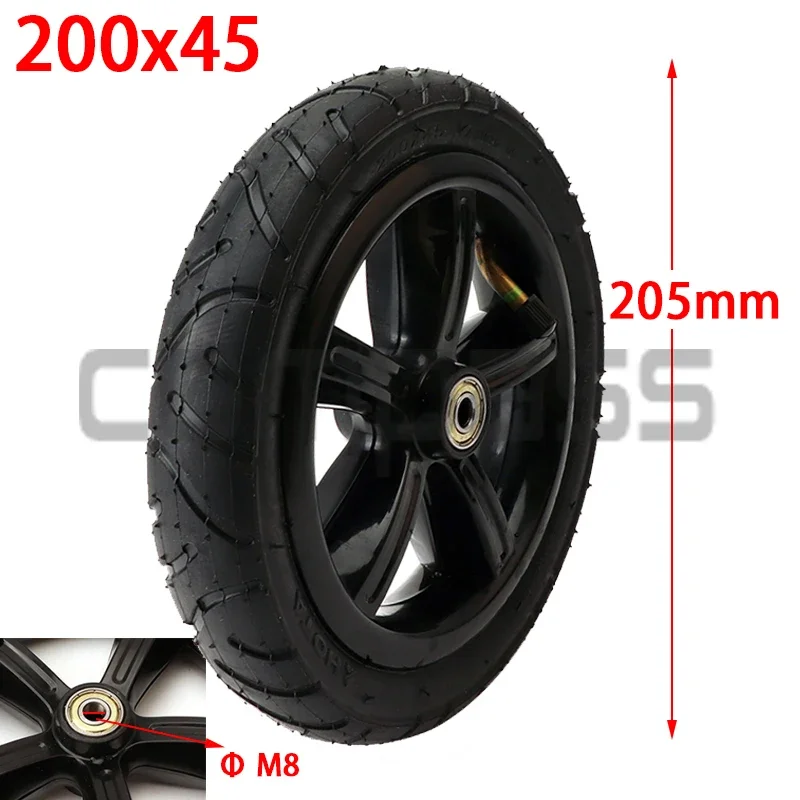 Roue pneumatique bébé poussette 200x45 scooter trottinette diamètre