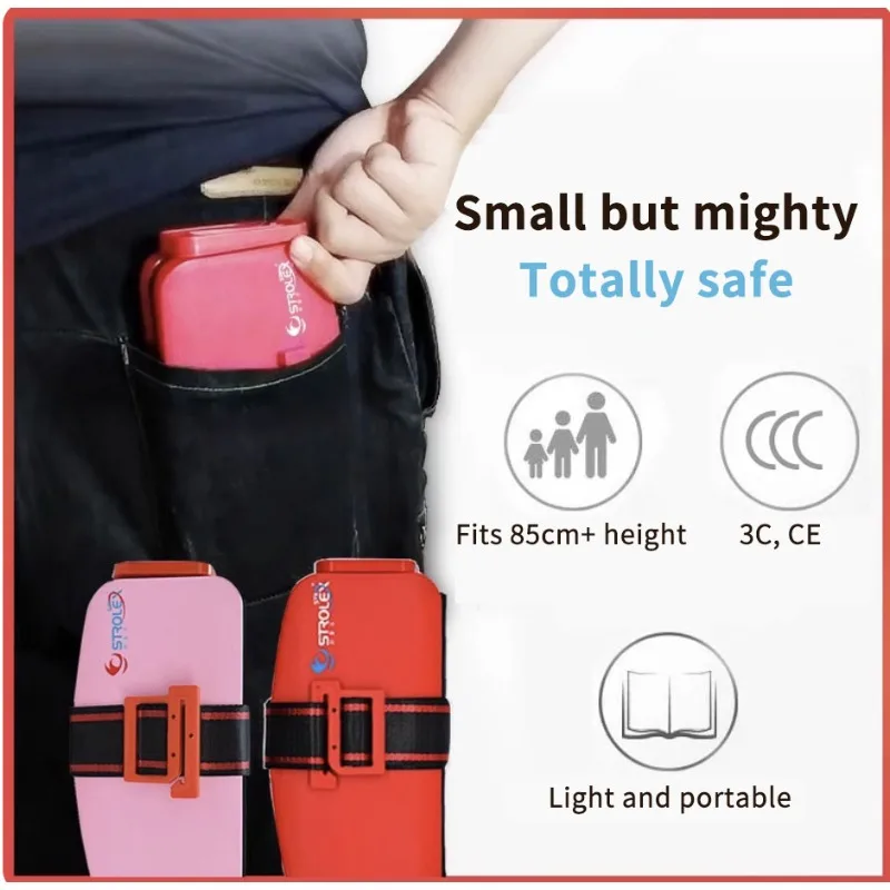 STROKE Siège voiture portable enfant coussin de sécurité poche de voyage pliable harnais ajustable idéal pour 